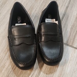 Black Leather Loafers